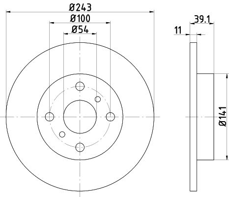 HELLA PAGID Jarrulevy 8DD 355 101-441